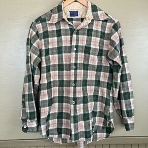 Pendleton Wool Plaid Tartan Vintage Camping Flannel USA